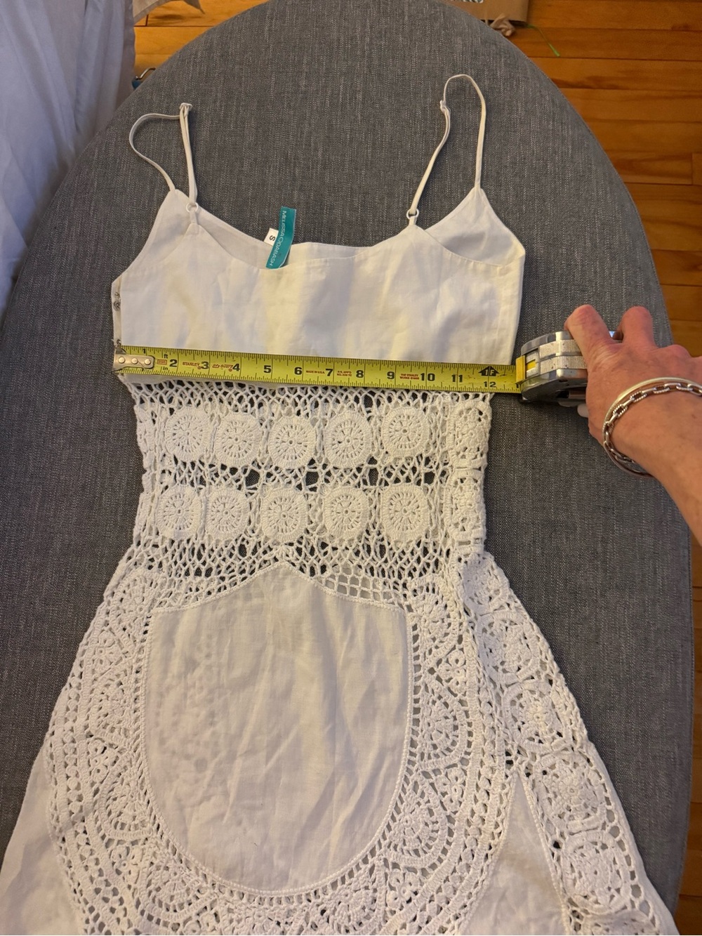 Melissa Odabash White Crochet Mini Dress | Size S | Resort Beach Cover Up - Picture 6 of 7